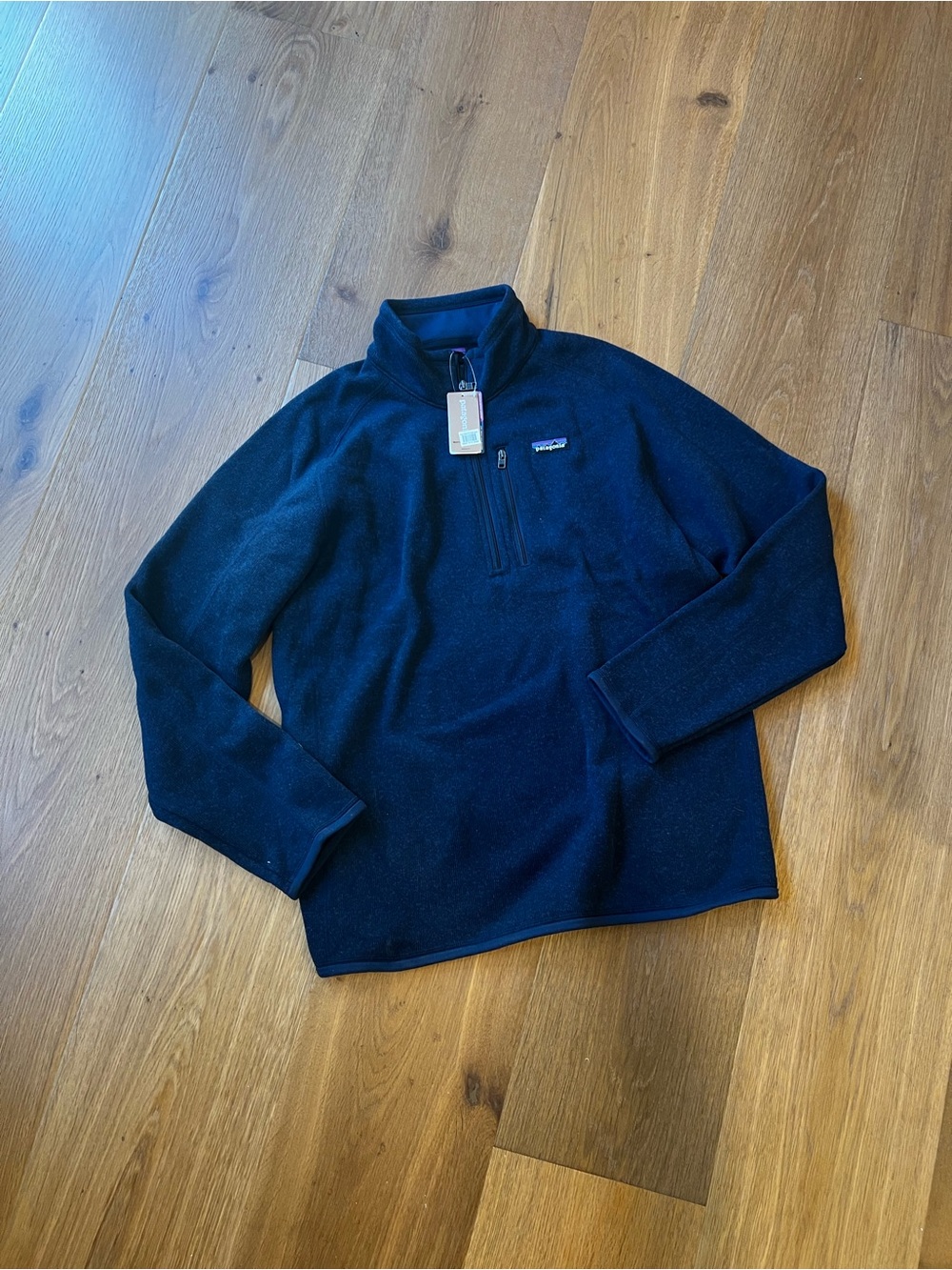 NWT Patagonia Men’s Quarter-Zip Fleece in Navy - Picture 11 of 11